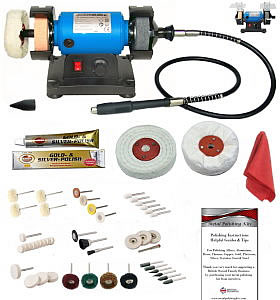 120W Mini Jewellery Polisher With Autosol Gold and Silver Polish